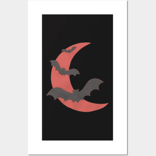 Halloween, Bats about the Moon Posters and Art